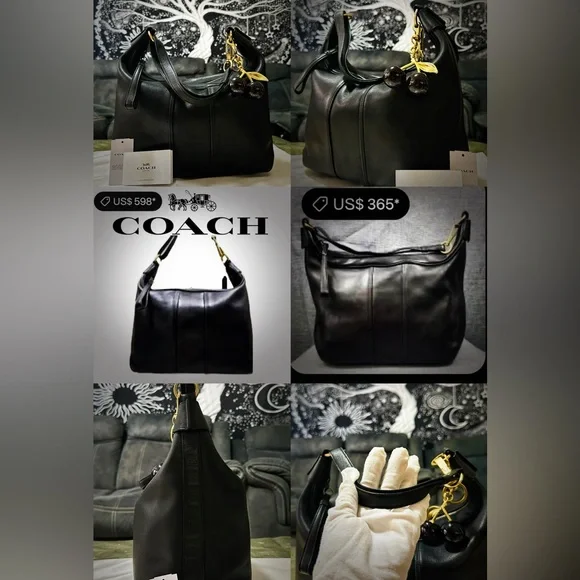 Vintage Y2K Coach Black soft Leather hobo shoulder bag 2001 years ❌70% OFF SALE❌ - Picture 15 of 17